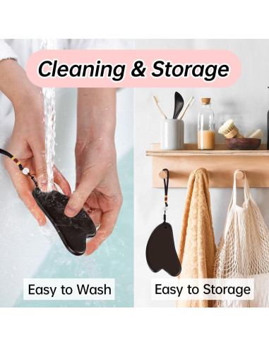 Set de Raspadores Gua Sha de Piedra Bian Olaemuo - Masaje Facial