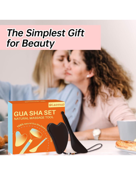 Set de Raspadores Gua Sha de Piedra Bian Olaemuo - Masaje Facial