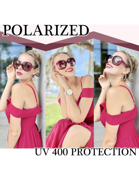 Gafas de sol grandes Joopin polarizadas UV400 para mujer