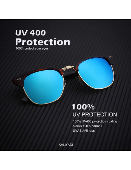 Gafas de sol KALIYADI polarizadas unisex marco retro