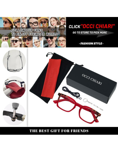 Gafas de Lectura OCCI CHIARI para Mujeres 1.75x Modernas