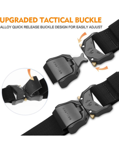 Cinturón Táctico BESTKEE para Hombres 125 cm Nylon 2 Piezas