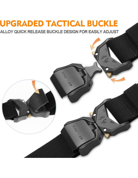 Cinturón Táctico BESTKEE para Hombres 125 cm Nylon 2 Piezas