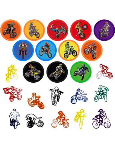 24 Sellos de Fiesta Motocicleta Cinrobiye - Cumpleaños