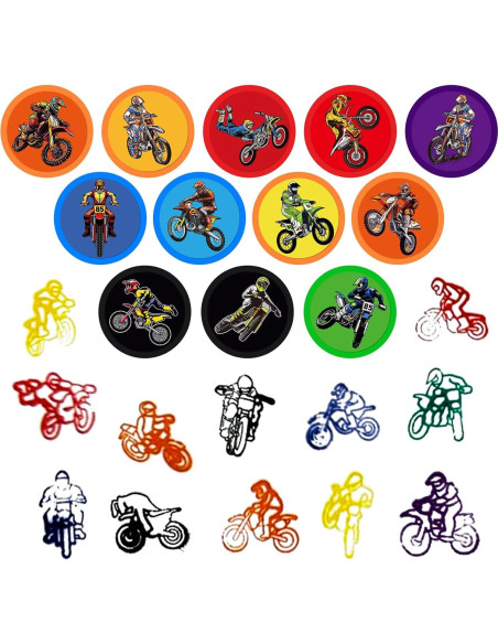 24 Sellos de Fiesta Motocicleta Cinrobiye - Cumpleaños