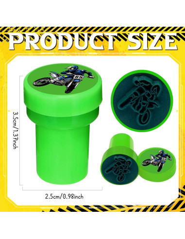 24 Sellos de Fiesta Motocicleta Cinrobiye - Cumpleaños