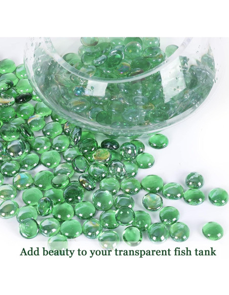 Perlas de Vidrio Ausluru 2,27kg Verde para Decoración