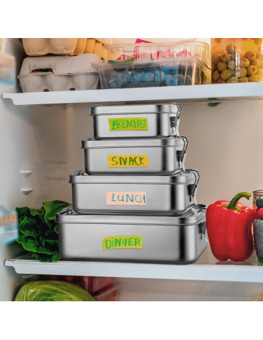 Caja de Almuerzo Leonyo 2400ml Acero Inoxidable 18/10