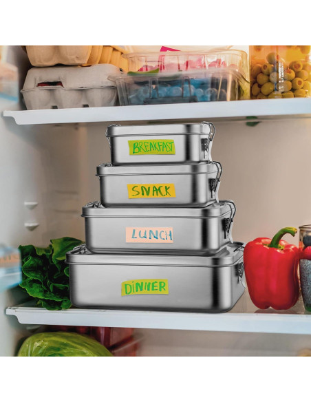 Caja de Almuerzo Leonyo 2400ml Acero Inoxidable 18/10