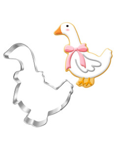Cortador de Galletas de Ganso con Lazo Auktosmn - 10.16 cm - Acero Inoxidable