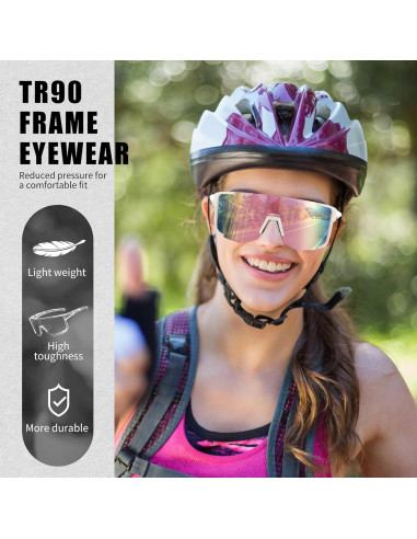 Gafas de Ciclismo FEISEDY UV400 Marco Ligero TR90