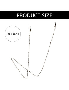 Cadena de Gafas de Moda 6 Piezas Unisex - Plata/Oro/Rosa 2