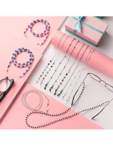 Cadena de Gafas Frienda 8 Pcs Perlas Elegantes para Mujeres