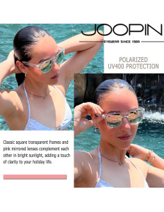 Gafas de sol Joopin cuadradas polarizadas UV400 para unisex 2