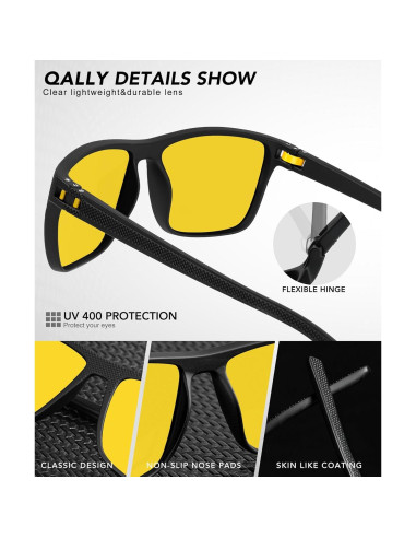 Gafas de sol QALLY polarizadas para hombres con UV