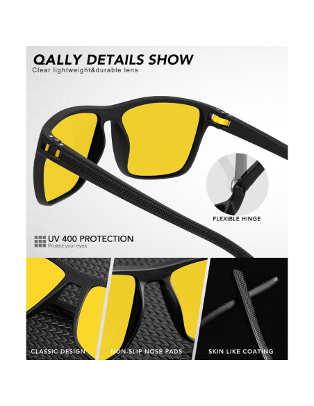 Gafas de sol QALLY polarizadas para hombres con UV