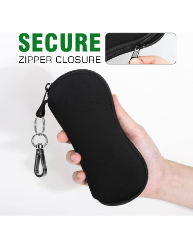 Funda para Gafas MoKo Neopreno Negro y Mandala Romboide