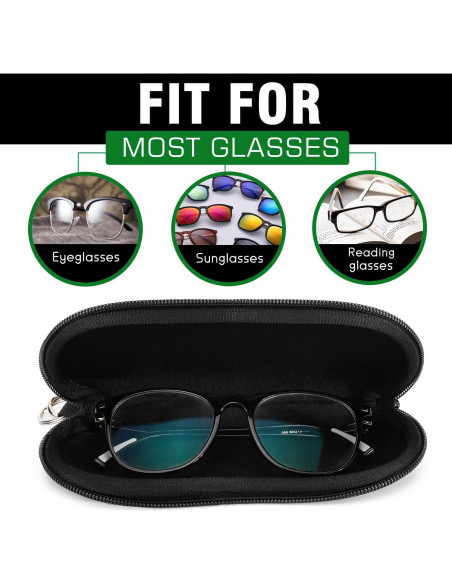 Funda para Gafas MoKo Neopreno 2 Piezas Gris y Negro