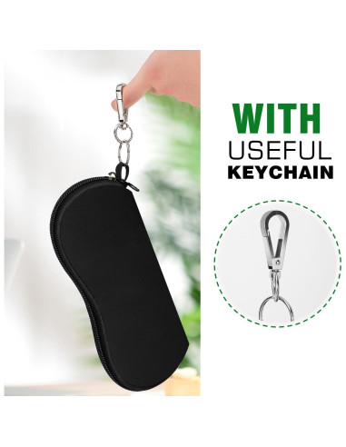 Funda para Gafas MoKo Neopreno 2 Piezas Gris y Negro