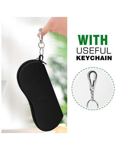 Funda para Gafas MoKo Neopreno 2 Piezas Gris y Negro