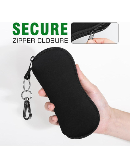 Funda para Gafas MoKo Neopreno 2 Piezas Gris y Negro