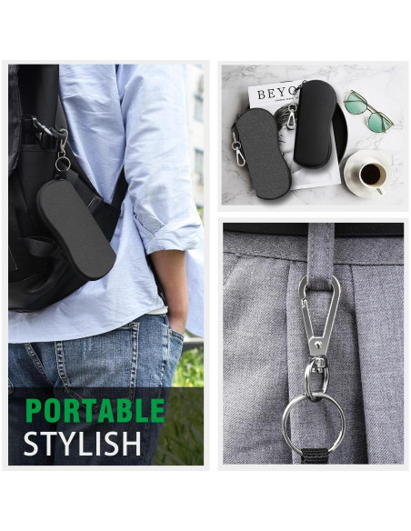 Funda para Gafas MoKo Neopreno 2 Piezas Gris y Negro