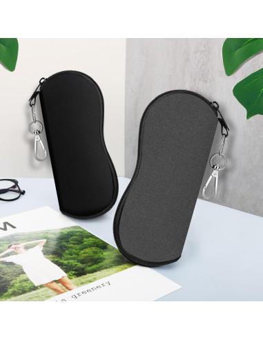Funda para Gafas MoKo Neopreno 2 Piezas Gris y Negro