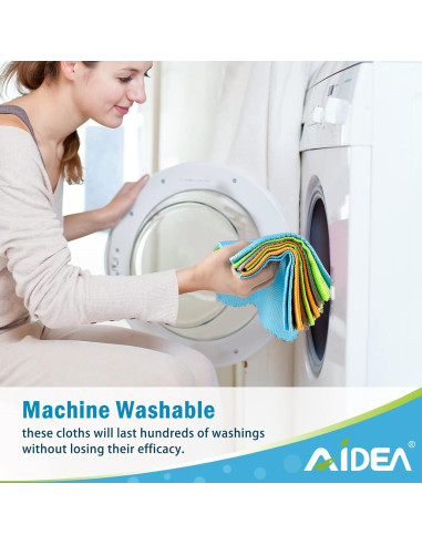 Paños de Microfibra AIDEA 40x40 cm 8PK Sin Pelusa