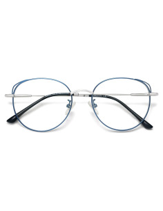 Gafas de luz azul SOJOS Cat Eye para mujer marco metal