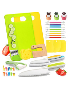 Set de Cuchillos de Cocina Montessori iKumar 34 Pcs para Niños