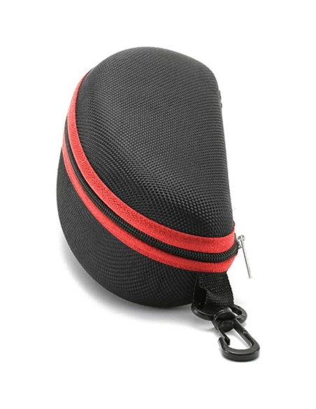 Estuche para Gafas de Sol 3 Piezas EVA con Cremallera Roja