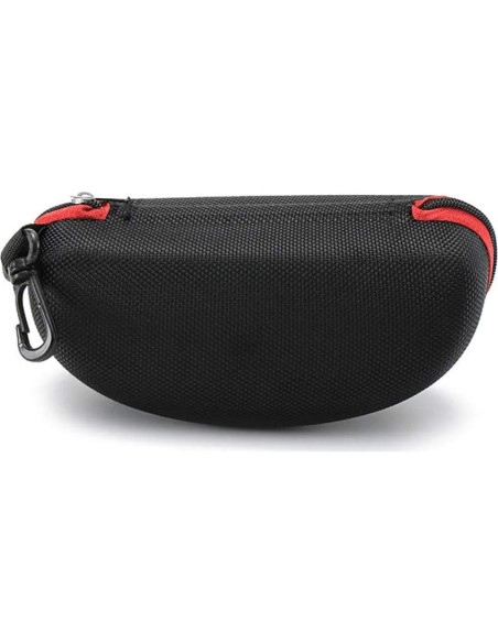 Estuche para Gafas de Sol 3 Piezas EVA con Cremallera Roja