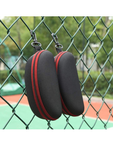 Estuche para Gafas de Sol 3 Piezas EVA con Cremallera Roja