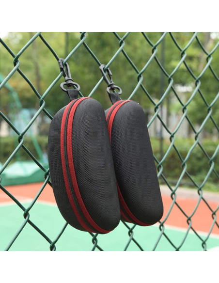 Estuche para Gafas de Sol 3 Piezas EVA con Cremallera Roja