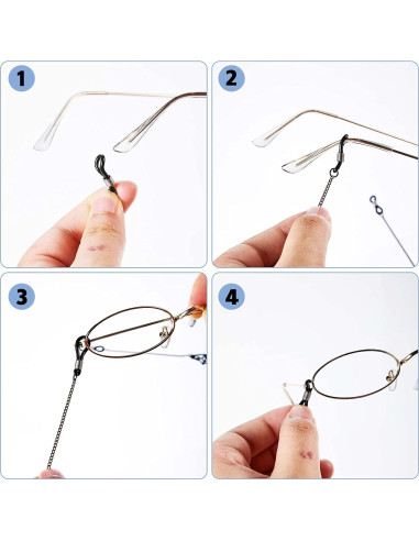 Cadena de Gafas Frienda 2 Piezas Murciélago Negro 75 cm