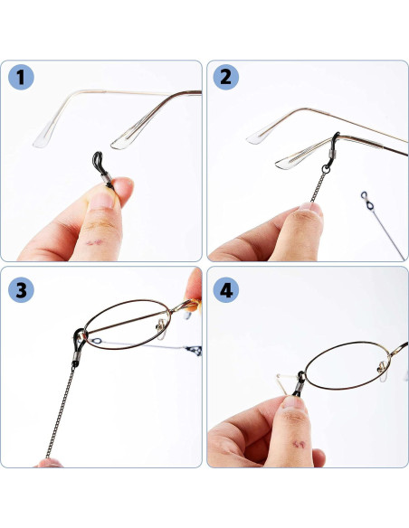 Cadena de Gafas Frienda 2 Piezas Murciélago Negro 75 cm