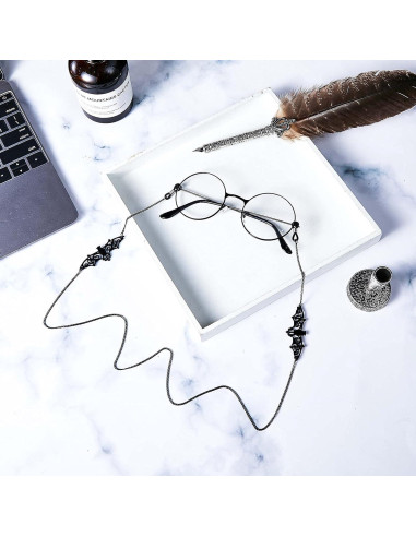 Cadena de Gafas Frienda 2 Piezas Murciélago Negro 75 cm