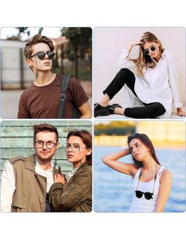 Cadena de Gafas Frienda 2 Piezas Murciélago Negro 75 cm