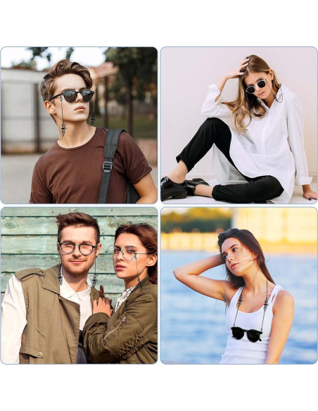 Cadena de Gafas Frienda 2 Piezas Murciélago Negro 75 cm