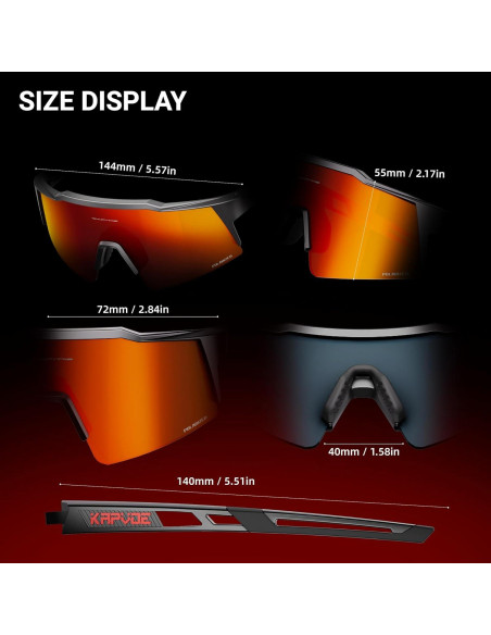 Gafas de sol KAPVOE K9023 polarizadas para ciclismo y deportes