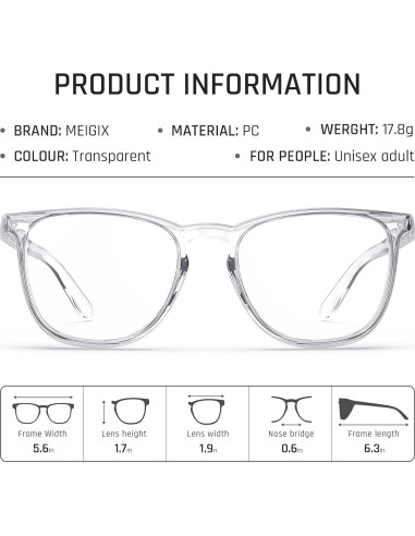 Gafas de Seguridad Antivaho Claras - Ligeras y Modernas