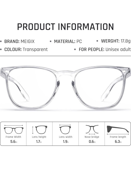 Gafas de Seguridad Antivaho Claras - Ligeras y Modernas