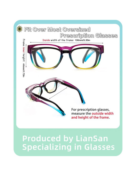 Gafas de Seguridad LianSan Antivaho para Lentes Graduadas
