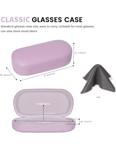 Funda Dura de Cuero Molshine para Gafas de Sol Grande 2