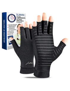 Guantes de Compresión de Cobre Dr. Arthritis XX-Large Negro