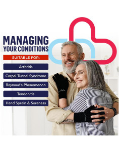 Guantes de Compresión de Cobre Dr. Arthritis XX-Large Negro 2