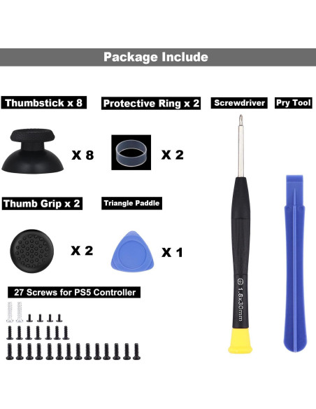 Repuestos de Thumbsticks Ikpek para PS5 y PS4 - 8 Piezas