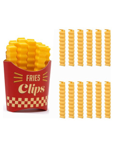 12 Clips para Bolsas en Forma de Papas Fritas HMPBEFU