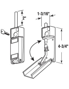 Cerradura de Puerta Corredera con Llave Prime-Line U 9919 2