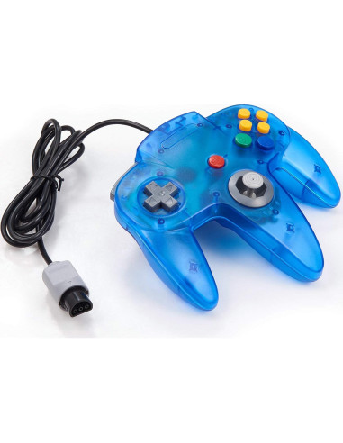 Controlador KIWITATA N64 Retro Azul Claro con Cable 1.7m